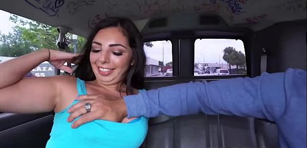  Big ass Latina tricked into riding dick in the fuck bus